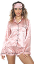 Womens Satin Nightwear Set with Eye Mask