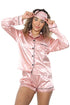 Womens Satin Nightwear Set with Eye Mask