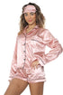 Womens Satin Nightwear Set with Eye Mask