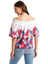 Womens Off Shoulder Floral Top