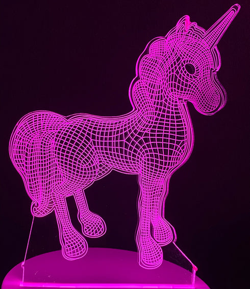 3D Illusion Night Lamp Unicorn