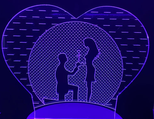 3D Illusion Night Lamp Heart