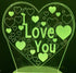 3D Illusion Night Lamp I Love You