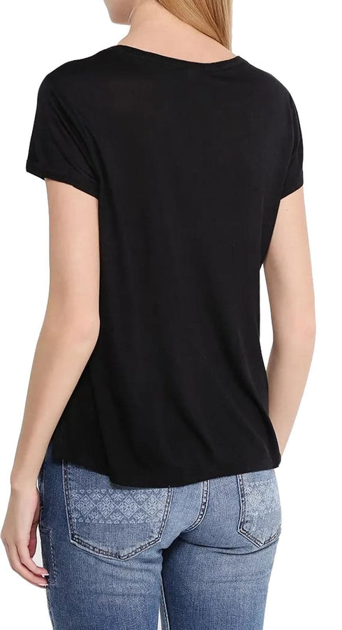 Women Printed Round Scoop Neck T-Shirt