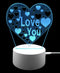3D Illusion Night Lamp I Love You