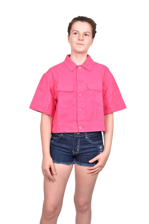 Womens Trendy Stylish Front Pockets Jacket