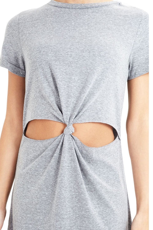 Ladies Twisted Knot Cut Out T-Shirt Dress