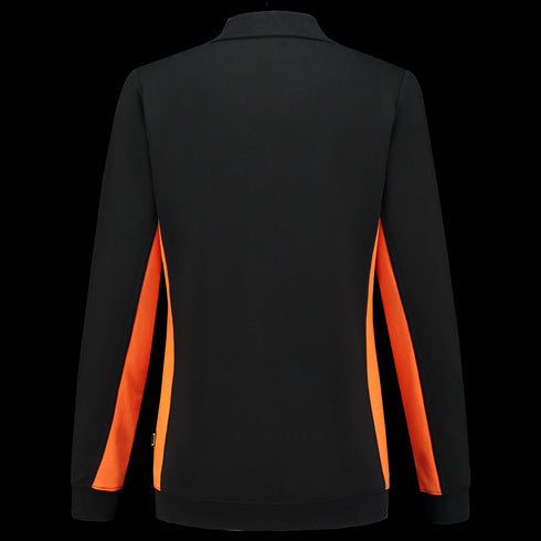 Women's Bi-Color Polo Collar Sweatshirt