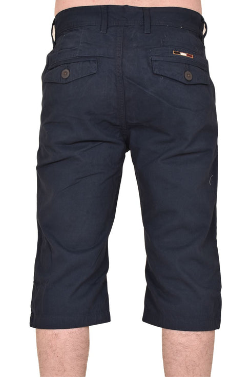 Men’s Knee-Length Shorts with Star Patch – Casual Cotton Summer Wear