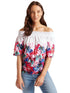 Womens Off Shoulder Floral Top
