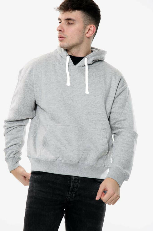 Mens Plain White Cords Hoodie