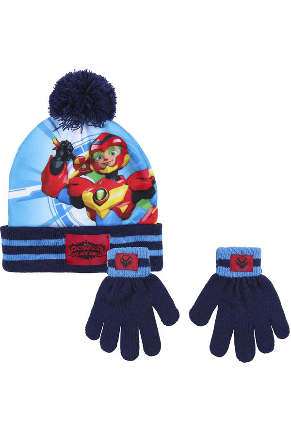 Power Players Kids Beanie Hat Gloves