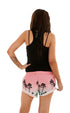 Women’s Summer Palm Tree Print Shorts – Pink & Blue Ombre Beach Style Activewear