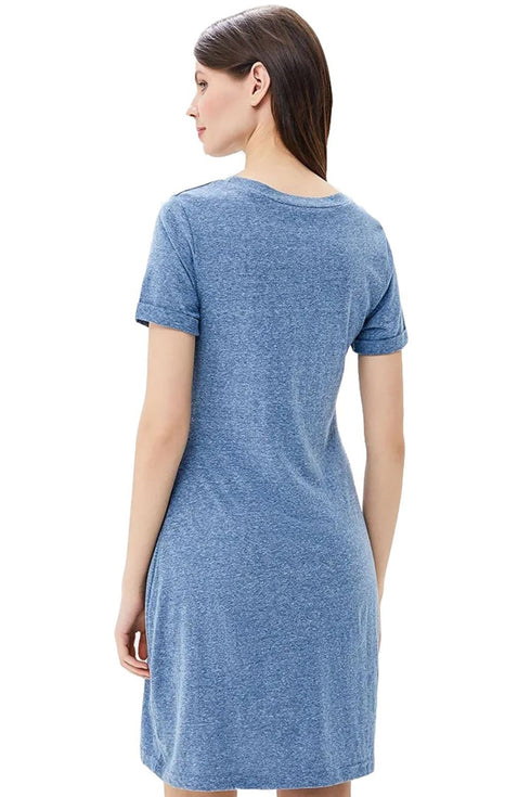 Ladies Twisted Knot Cut Out T-Shirt Dress