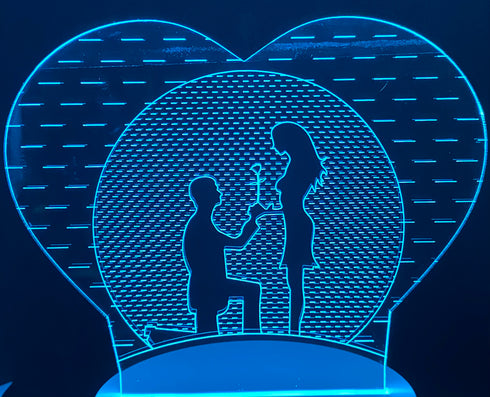 3D Illusion Night Lamp Heart