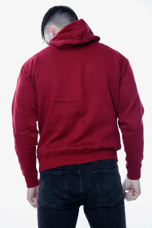 Mens Plain White Cords Hoodie