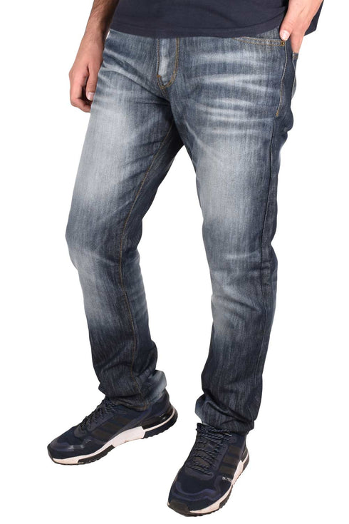 Men’s Slim Fit Faded Blue Denim Jeans – Stylish Casual Wear for Everyday Comfort