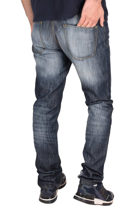 Men’s Slim Fit Faded Blue Denim Jeans – Stylish Casual Wear for Everyday Comfort