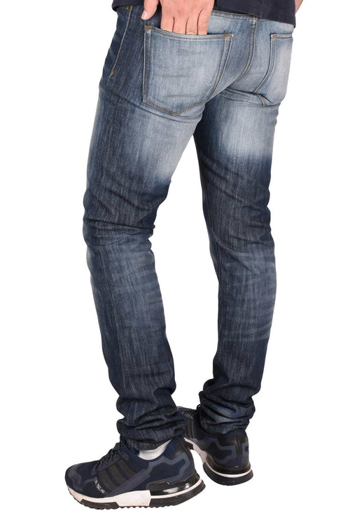Men’s Slim Fit Faded Blue Denim Jeans – Stylish Casual Wear for Everyday Comfort