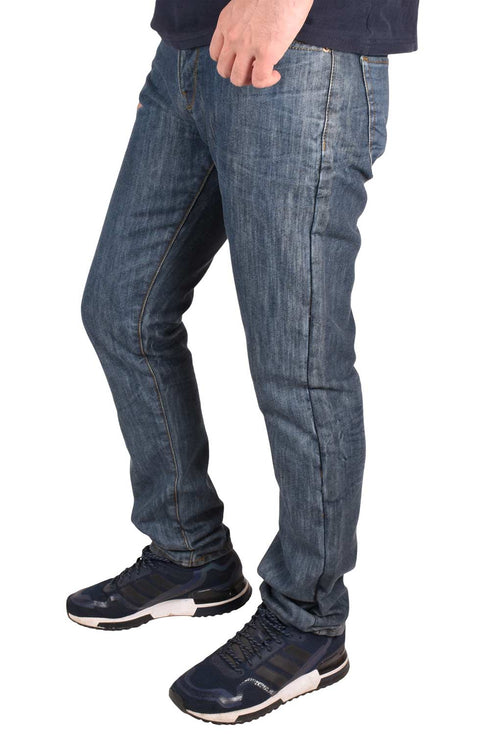 Men’s Slim Fit Faded Blue Denim Jeans – Stylish Casual Wear for Everyday Comfort