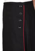 Kids Girls Black Uniform Skirt with Button Detail - 24W X 18L