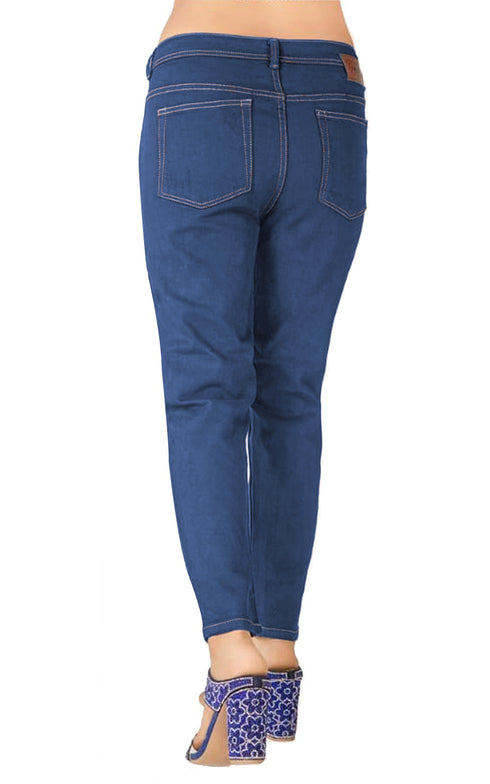 Ladies Ripped Stretch Jeans