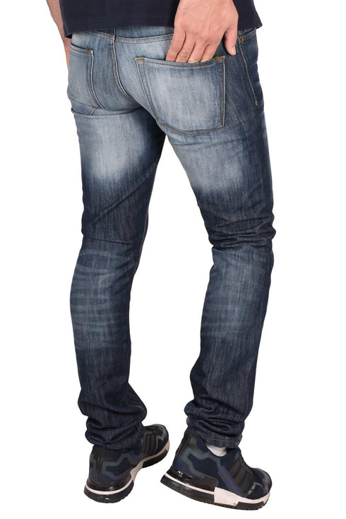 Men’s Slim Fit Faded Blue Denim Jeans – Stylish Casual Wear for Everyday Comfort