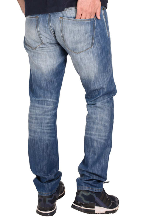 Men’s Slim Fit Faded Blue Denim Jeans – Stylish Casual Wear for Everyday Comfort