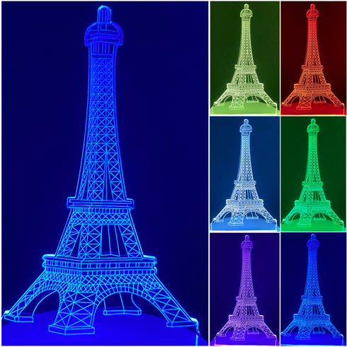 3D Illusion Night Lamp Eiffel Tower