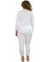 Women Long Sleeve White Thermal Set