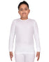 Kids White Long Sleeve Thermal Underwear Set