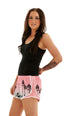Women’s Summer Palm Tree Print Shorts – Pink & Blue Ombre Beach Style Activewear