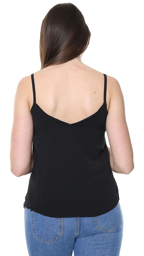 Womens Lace Trim Cami Top