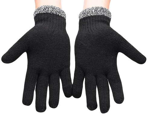 Mens Thermal Gloves - 1/3 Pack