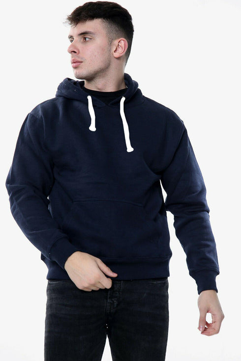 Mens Plain White Cords Hoodie