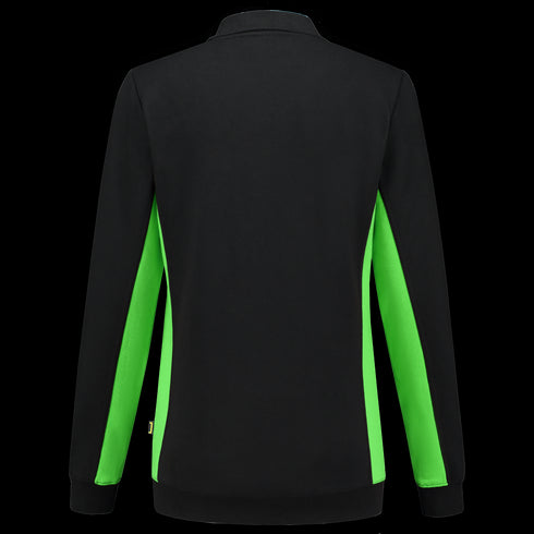 Women's Bi-Color Polo Collar Sweatshirt