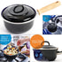 Enameled Steel Saucepan with Wooden Handle – 1.5L