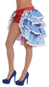 Women’s Kansas Cutie Tie-On Bustle – Gingham Layered Skirt for Fancy Dress & Halloween
