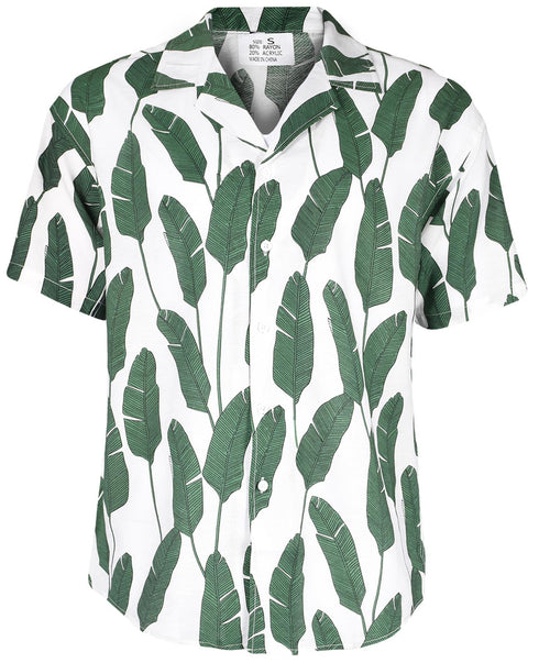 Mens Green Leaf Hawaiian Shirts