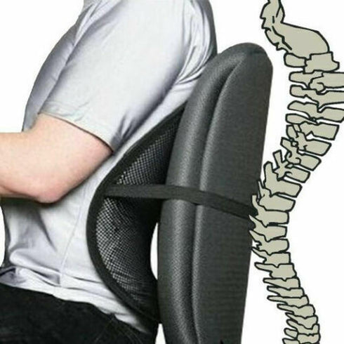 Back Support Cushion for Car & Office Chair – Posture Corrector & Pain Relief