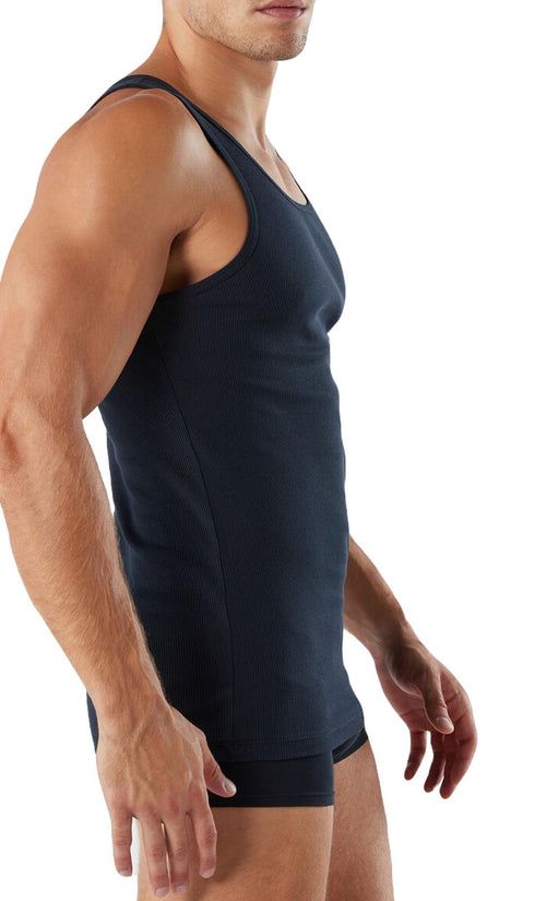 3 Pack Men’s Classic Ribbed Tank Top Vest