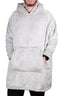Blanket Hoodie Sherpa Fleece Light Weight Grey