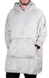 Blanket Hoodie Sherpa Fleece Light Weight Grey