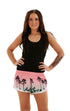 Women’s Summer Palm Tree Print Shorts – Pink & Blue Ombre Beach Style Activewear