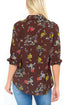 Women Floral Print Button Up Style Shirt