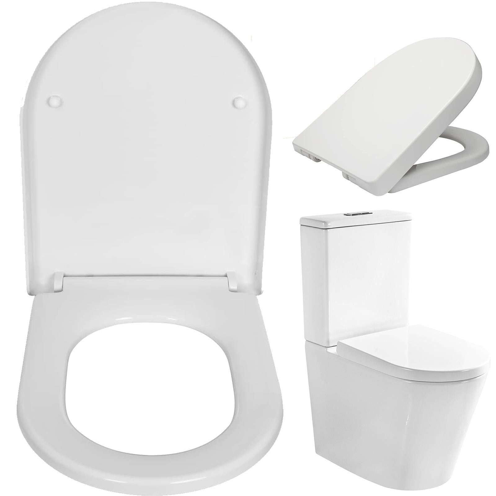 Soft Close D Shaped Toilet Seat