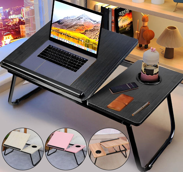 Portable Folding Laptop Desk with Cup Holder