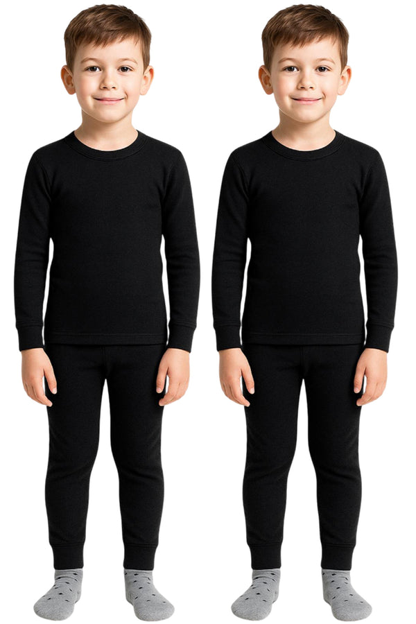 2 Pack Kids’ Thermal Base Layer Sets | Top & Bottom