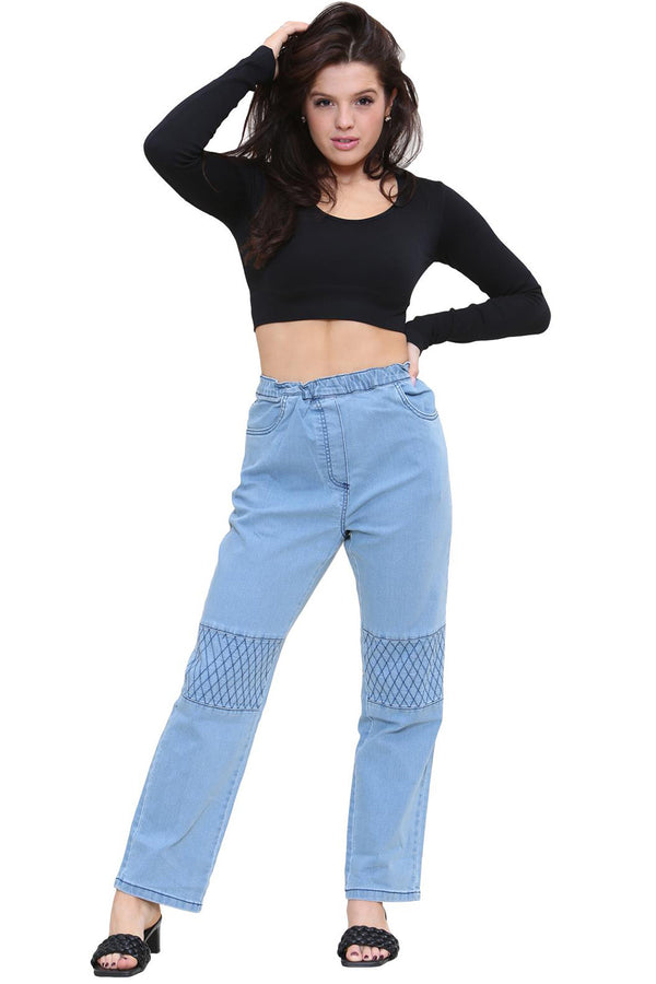 Women’s Light Blue Straight Leg Jeans
