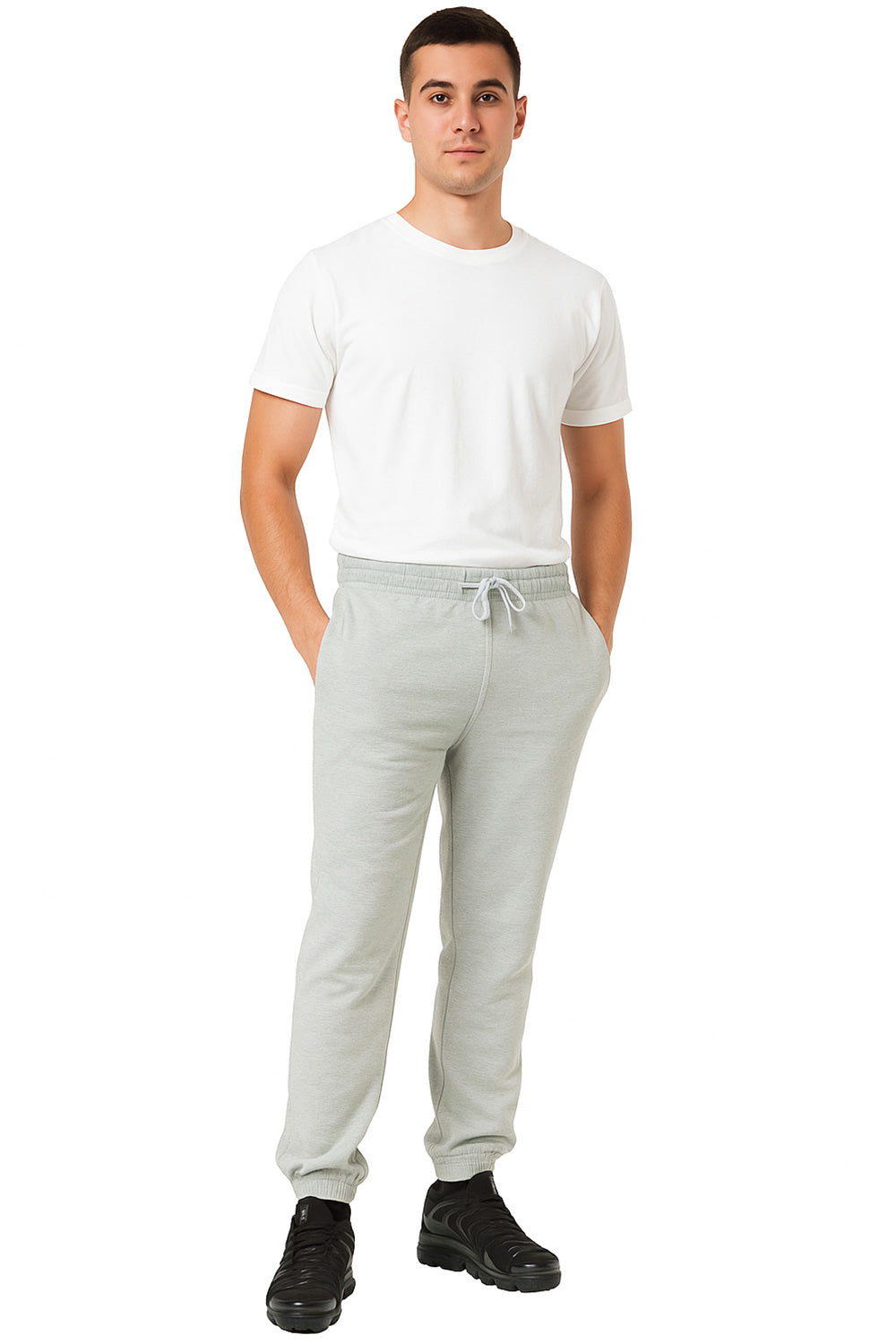 Fleece Joggers Elasticated Waist & Cuffed Hem